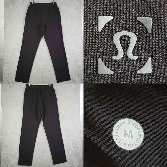 Lululemon Pants Sweatpants Mens M Black Discipline Gym Active Stretch Jersey - Picture 1 of 8